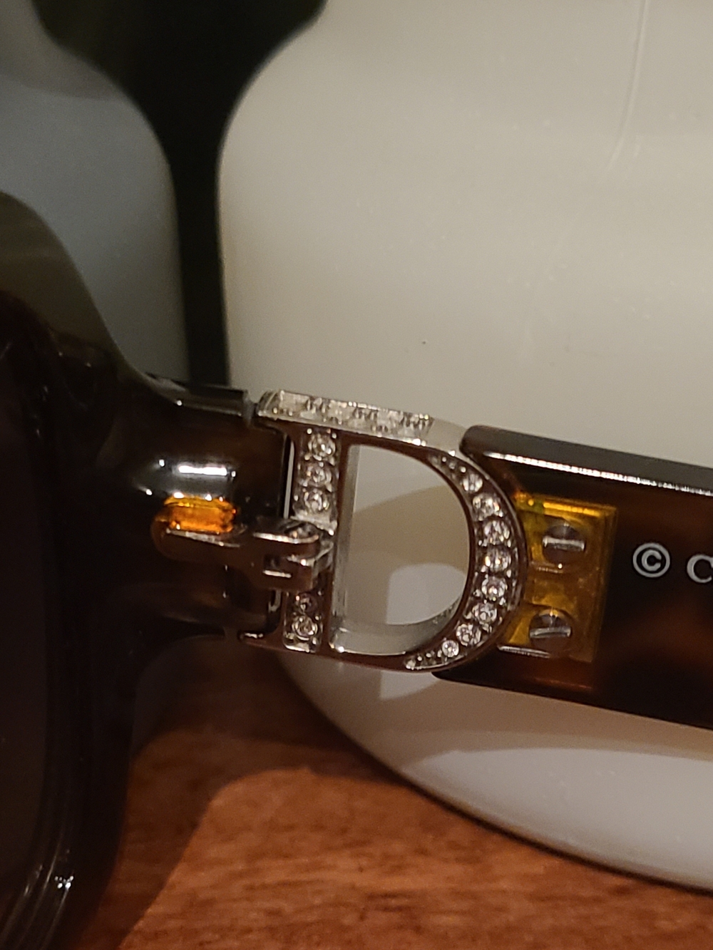 Dior Women's Oversized Tortoiseshell Sunglasses with Crystal 'D' Accent - Picture 3 of 11
